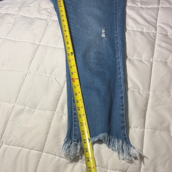 KanCan Estilo Frayed Hem Blue Sraignt Leg Jeans size 11 - Picture 7 of 10